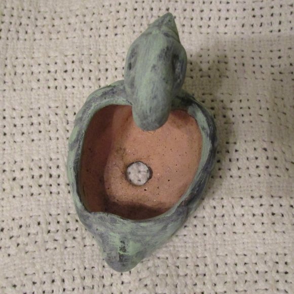 Vintage Apothecary Green Terra Cotta Swan Planter - Picture 5 of 5